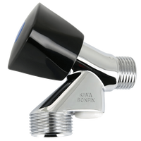 BONFIX 70407 Beluchterkraan met zwarte knop 1/2inch x 3/4inch RR