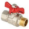 Image of BONFIX brass threaded fitting ball valve red butterfly knob 1/2inch RRp