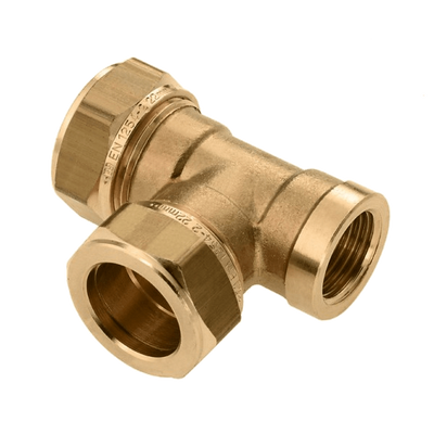 BONFIX messing knelfitting T-stuk binnendraad 15mm x 15mm x 1/2inch FRpF