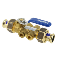 BONFIX terugstroombeveiliging met aftap TBE-EA 22mm FF