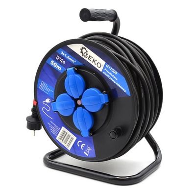 Foto van Elektrische Kabelhaspel 50 m IP44 – 4 Stopcontacten – 230V – 3x1.5mm² - GEKO