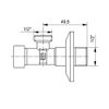 Afbeelding van Anco hoekstopkraan 1/2inch x 1/2inch set met rozet, rvs filter en automatisch uitschakelsysteem