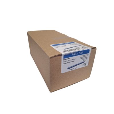Foto van Stokeinden M6 x 100 gegalvaniseerd - 100 stuks