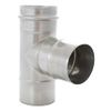 Image of SKS-X 130 – single walled chimney pipe stainless steel Tee diameter Ø130