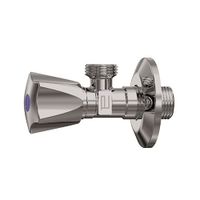 Anco hoekstopkraan 1/2inch x 1/2inch met rozet en vijfhoekige gladde handgreep