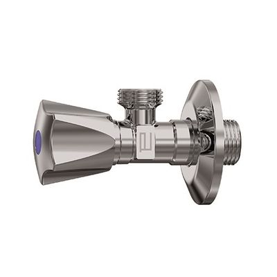 Foto van Anco hoekstopkraan 1/2inch x 1/2inch met rozet en vijfhoekige gladde handgreep