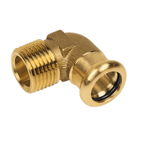 BONFIX press RK bocht 90 graden buitendraad 15mm x 1/2inch FR