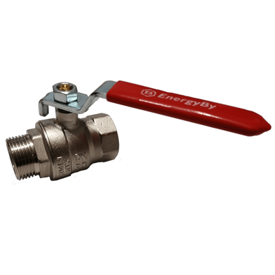 EnergyBy ball valve brass external x internal thread 40bar - DN20 (3/4inch)