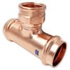 Afbeelding van AesPRES Uniko koper persfitting T-stuk met binnendraad 22mm x 3/4inch x 22mm
