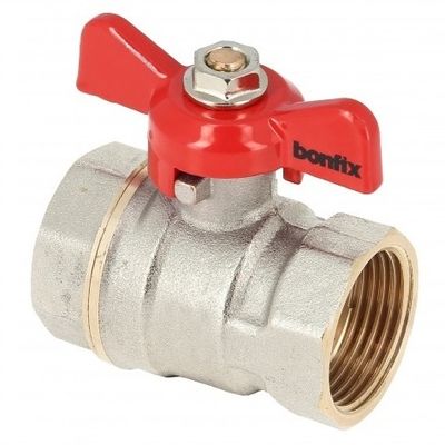 BONFIX brass threaded fitting ball valve red butterfly knob 1inch RpRp BONFIX brass threaded fitting ball valve red butterfly knob 1inch RpRp