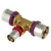 Image of Bonfix Alu press brass fitting coupling Tee reduced 26mm x 16mm x 26mm FFF