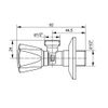 Afbeelding van Anco hoekstopkraan 1/2inch x 1/2inch met rozet en vijfhoekige gladde handgreep