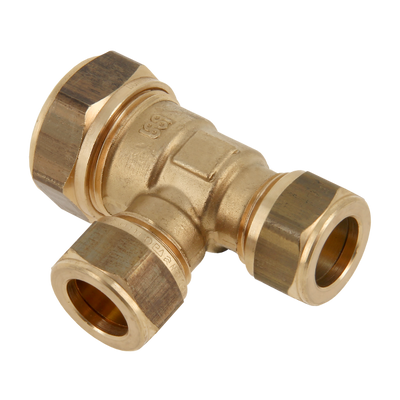 BONFIX messing knelfitting T-stuk verlopend 15mm x 12mm x 12mm FFF