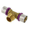 Image of Bonfix Alu-press brass fitting coupling Tee 26mm x 3/4inch x 26mm FRF