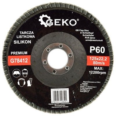 Foto van Geko Silicium Carbide lamellenschijf 125mm P60 - per stuk