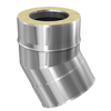 Afbeelding van SKS 100 – dubbelwandig rookkanaal rvs bocht 30 graden diameter Ø100-160mm