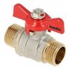 Image of BONFIX brass threaded fitting ball valve red butterfly knob 3/4inch RR