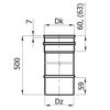 Image of SKS-X 130 – single walled chimney pipe stainless steel 500mm diameter Ø130