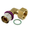 Image of Bonfix Alu-press brass fitting union coupling elbow internal thread 26mm x 3/4inch FRp