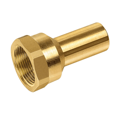 Photo of BONFIX press fitting red copper push-in coupling female thread 22mm x 3/4inch MRp