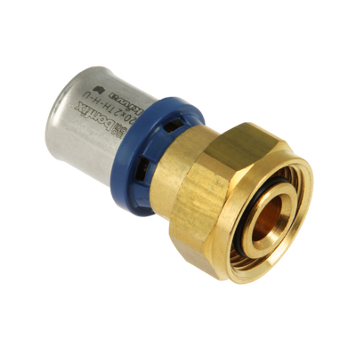Photo of Bonfix Alu-press brass fitting union coupling euroconus 20mm x 3/4inch FRp
