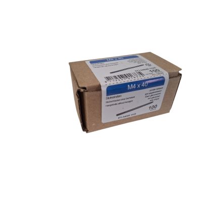 Foto van Stokeinden M4 x 40 gegalvaniseerd - 100 stuks