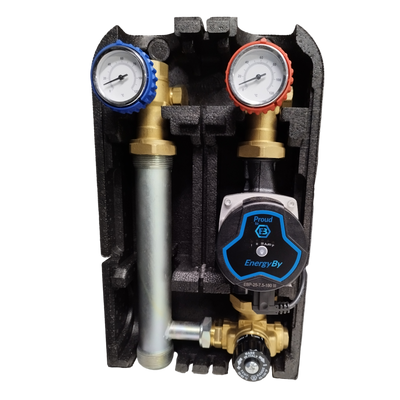 EnergyBy pump group heating circuit, DN25 thermostatic mixing valve with by-pass