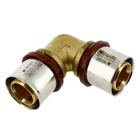 Bonfix Alu-Press Elbow Fitting 32 x 32 mm Brass (90° Press Fitting)