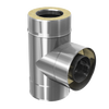 Image of SKS 80 – double walled chimney pipe stainless steel Tee diameter Ø80-140mm