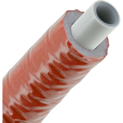 BONFIX Alu-pers - meerlagenbuis 26mm x 3mm met 6mm isolatie rood - rol 50m Foto van BONFIX Alu-pers - meerlagenbuis 26mm x 3mm met 6mm isolatie rood - rol 50m
