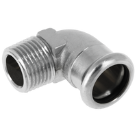 BONFIX press C-staal knie / bocht 90 graden 1/2inch x 15mm FR
