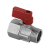 Afbeelding van BONFIX messing minikogelkraan met rode knop 1/2inch RRp