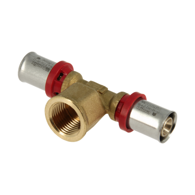 Bonfix Alu-press brass fitting coupling Tee 16 x 1/2 Photo of Bonfix Alu-press brass fitting coupling Tee 16 x 1/2