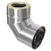 Afbeelding van SKS 80 – dubbelwandig rookkanaal rvs bocht 90 graden diameter Ø80-140mm