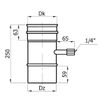 Image of SKS-X 130 – single walled chimney pipe with measuring point stainless steel 250mm diameter Ø130