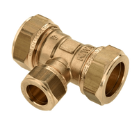 BONFIX messing knelfitting T-stuk verlopend 28mm x 22mm x 28mm FFF