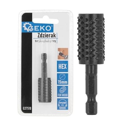 Foto van GEKO Stiftfrees voor Hout Cilindrisch 15 mm HEX – 10.000 RPM