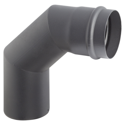 SPKP pellet 100 – pelletkachel rookkanaal bocht 90 graden zwart diameter Ø100mm