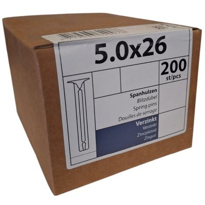 Foto van Spanhulzen 5.0 x 26 - 200 stuks