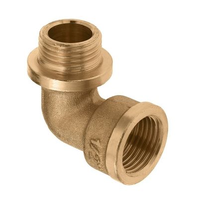 Photo of BONFIX brass threaded fitting elbow 90 degrees with collar 1 1/2inch RRp