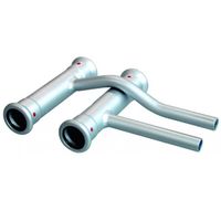 BONFIX press fitting galvanized steel cross-over single 22mm x 15mm