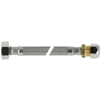 BONFIX RVS flexibele aansluitleiding 35cm 3/8inch x 15mm binnendraad x knel