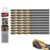 Afbeelding van Tvardy HSS Metaalboor 5.0 mm - Zwart-Goud TiN Gecoate Spiraalboor