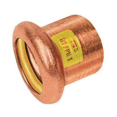 Photo of BONFIX press fitting red copper gas stop end 35mm F