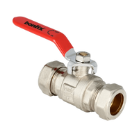 BONFIX messing kogelkraan met knelfitting 22mm
