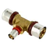 Bonfix Alu press brass fitting coupling Tee reduced 32mm x 16mm x 32mm FFF
