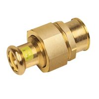 BONFIX press fitting red copper gas 3-piece union coupling 1 1/4inch x 35mm FRp