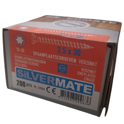 Silvermate chipboard screws 3.5 x 30 full thread Silvermate chipboard screws 3.5 x 30 full thread
