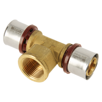 Bonfix Alu-press brass fitting Tee 32mm x 1inch x 32mm FRpF