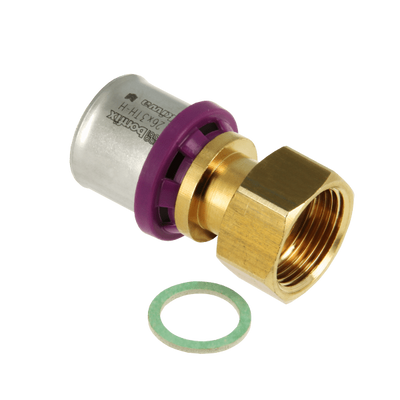 Bonfix Alu-press brass fitting union coupling with loose nut internal thread 26mm x 1inch FRp Photo of Bonfix Alu-press brass fitting union coupling with loose nut internal thread 26mm x 1inch FRp
